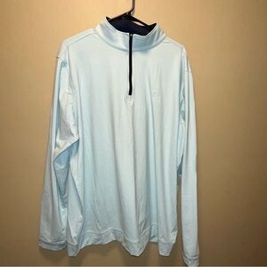 Rhoback Sky Blue and Navy Quarter-Zip (C297)